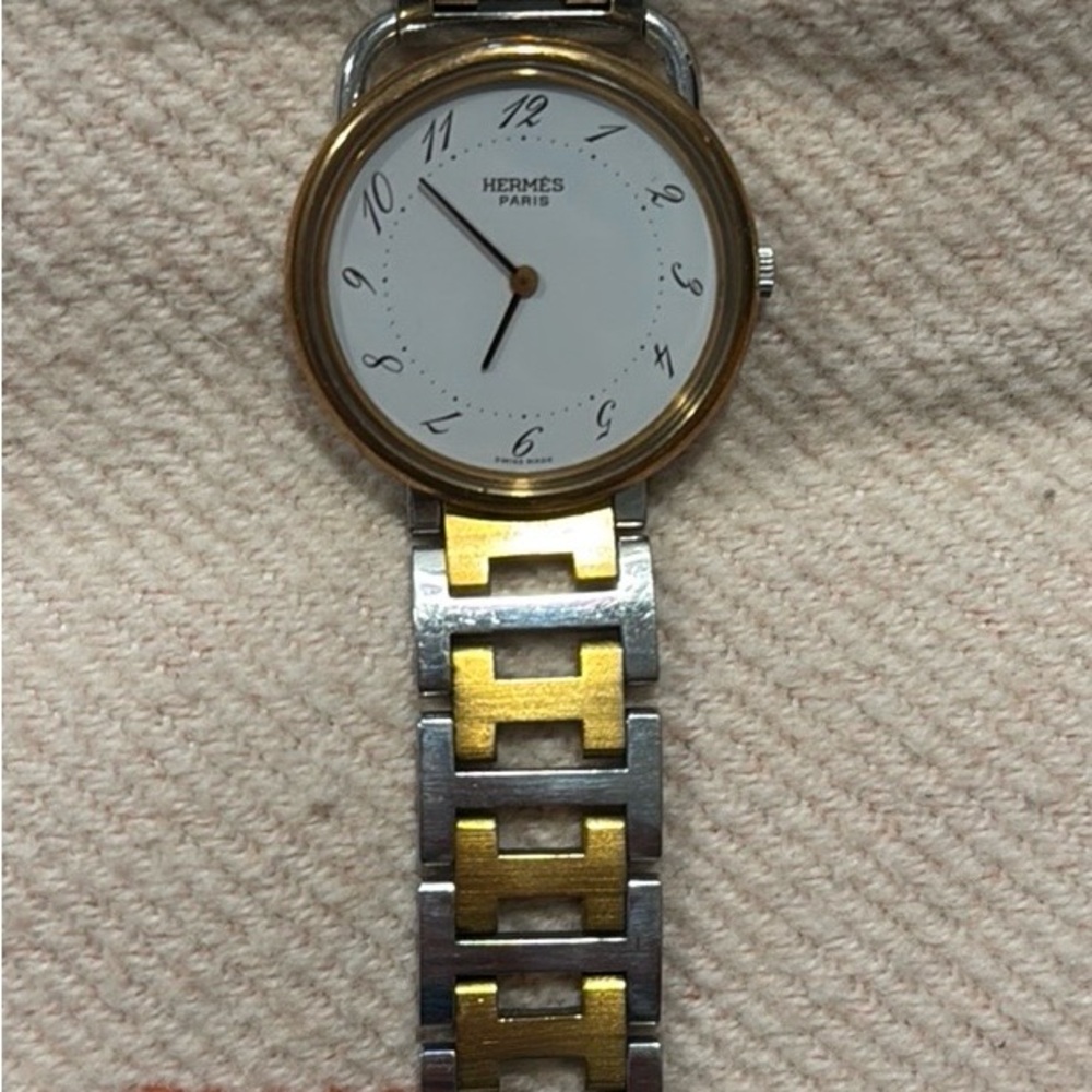 Hermes Silver and Gold Classic Watch - Picture 2 of 8